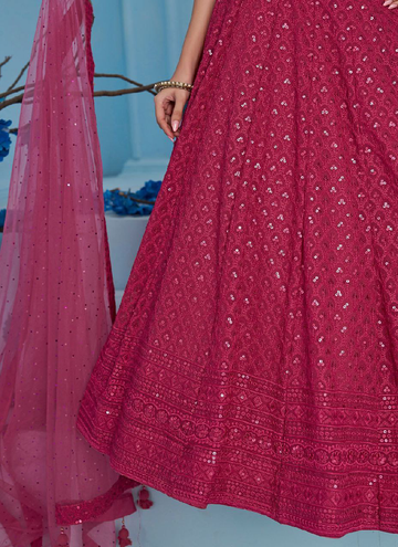 Bollywood Designer Georgette Lehenga choli with elegant sequin thread embroidery work.